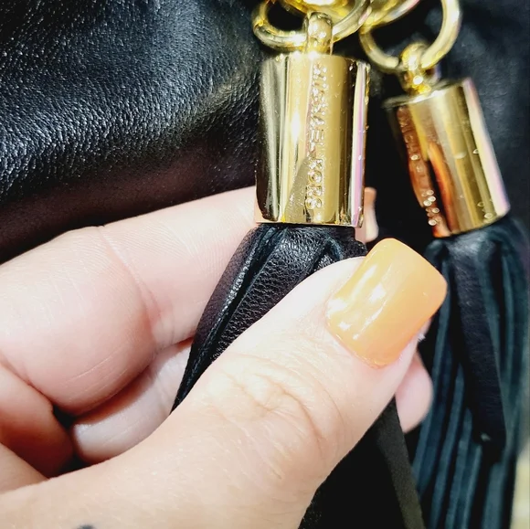 Michael Kors Black Leather Tote Bag Large With Braided Handles - Picture 4 of 14